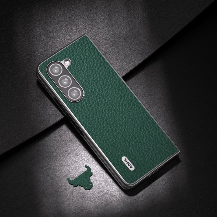 For Samsung Galaxy Z Fold6 ABEEL Genuine Leather Litchi Texture Phone Case