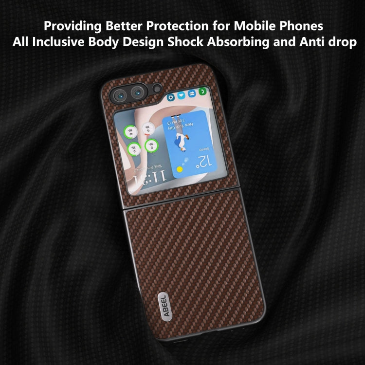 For Samsung Galaxy Z Flip6 / Flip7 FE ABEEL Carbon Fiber Texture Protective Phone Case