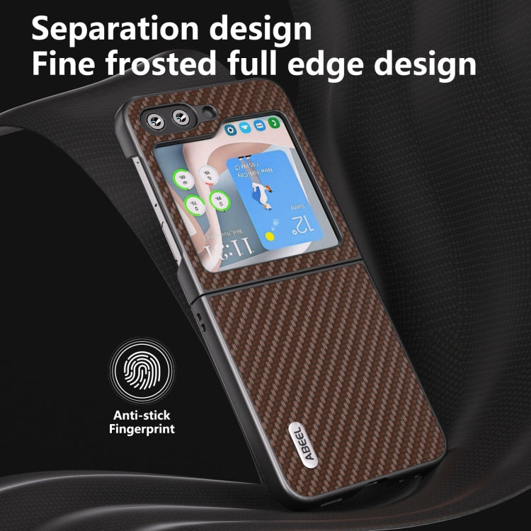 For Samsung Galaxy Z Flip6 / Flip7 FE ABEEL Carbon Fiber Texture Protective Phone Case