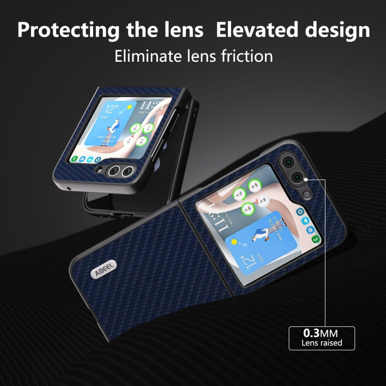 For Samsung Galaxy Z Flip6 / Flip7 FE ABEEL Carbon Fiber Texture Protective Phone Case