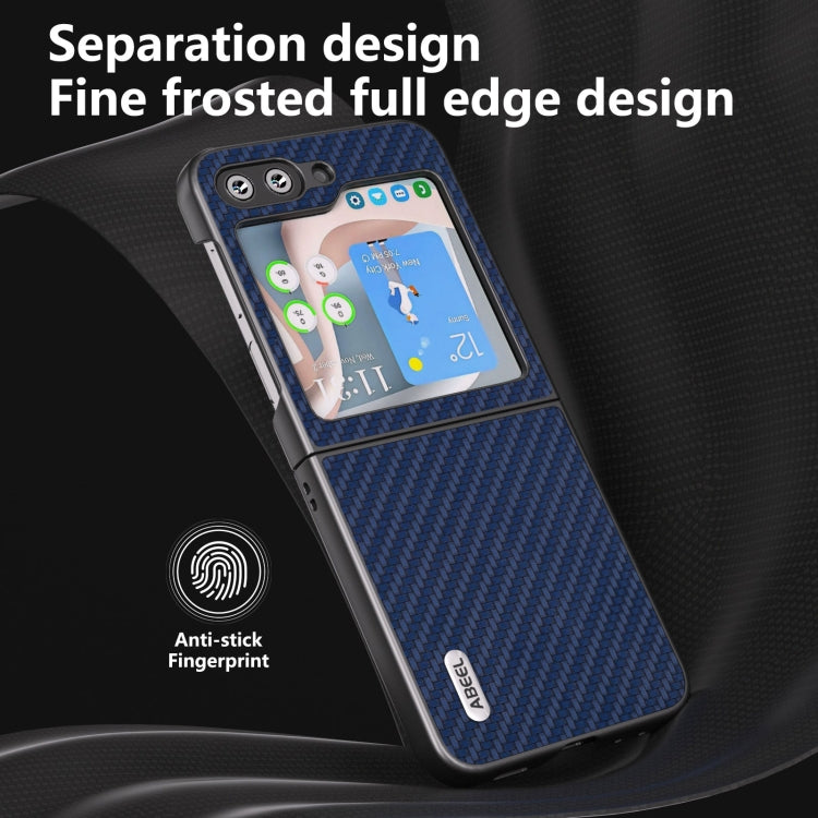 For Samsung Galaxy Z Flip6 / Flip7 FE ABEEL Carbon Fiber Texture Protective Phone Case