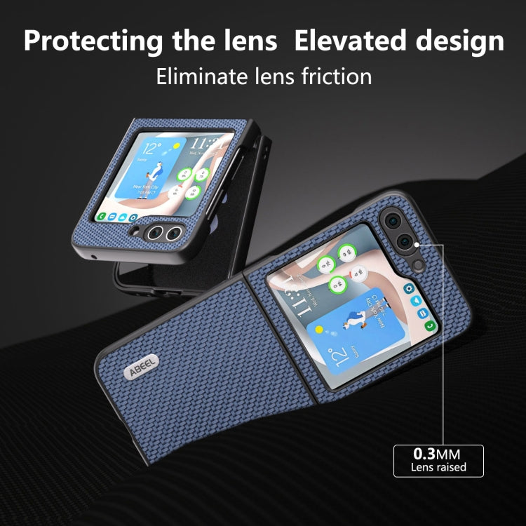 For Samsung Galaxy Z Flip6 / Flip7 FE ABEEL Carbon Fiber Texture Protective Phone Case