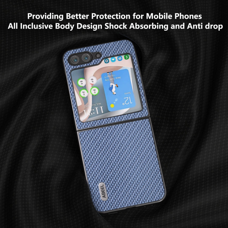 For Samsung Galaxy Z Flip6 / Flip7 FE ABEEL Carbon Fiber Texture Protective Phone Case