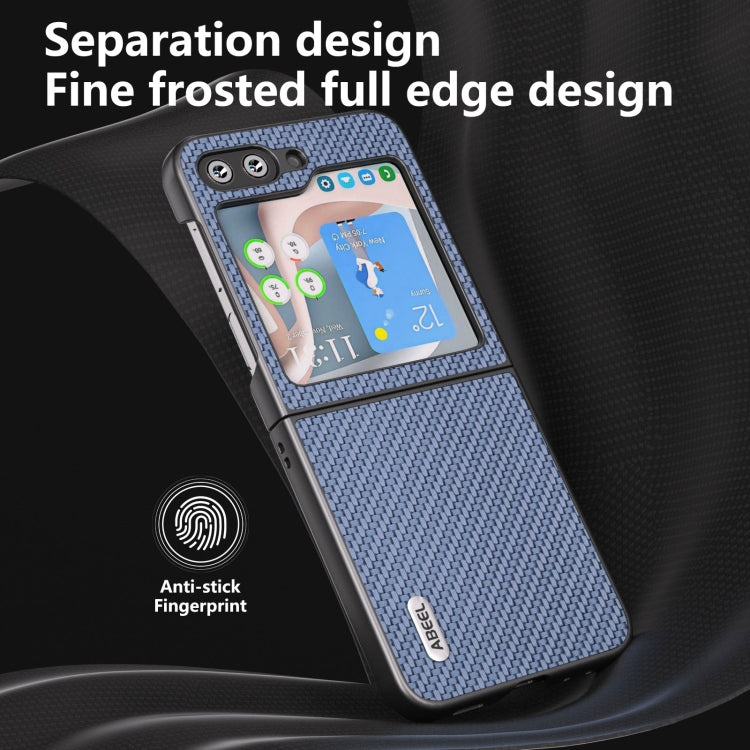 For Samsung Galaxy Z Flip6 / Flip7 FE ABEEL Carbon Fiber Texture Protective Phone Case