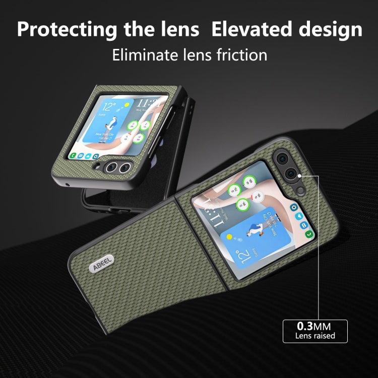 For Samsung Galaxy Z Flip6 / Flip7 FE ABEEL Carbon Fiber Texture Protective Phone Case