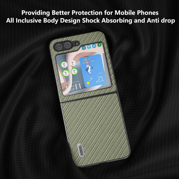 For Samsung Galaxy Z Flip6 / Flip7 FE ABEEL Carbon Fiber Texture Protective Phone Case