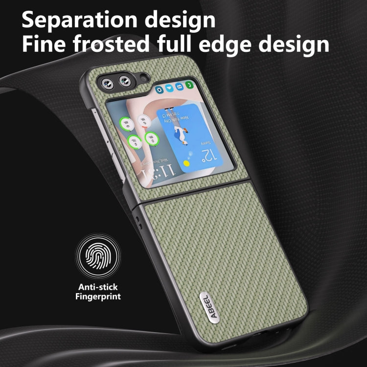 For Samsung Galaxy Z Flip6 / Flip7 FE ABEEL Carbon Fiber Texture Protective Phone Case