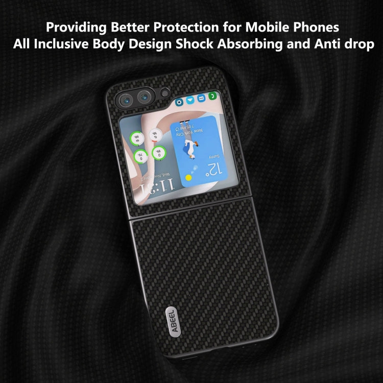 For Samsung Galaxy Z Flip6 / Flip7 FE ABEEL Carbon Fiber Texture Protective Phone Case