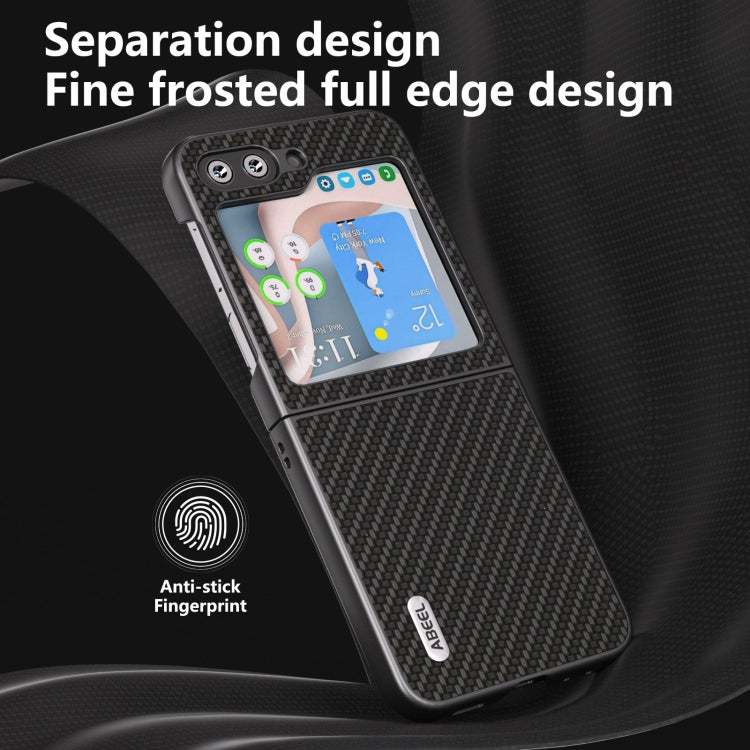 For Samsung Galaxy Z Flip6 / Flip7 FE ABEEL Carbon Fiber Texture Protective Phone Case