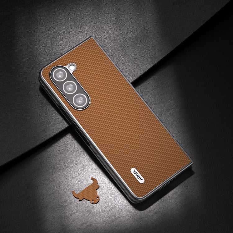 For Samsung Galaxy Z Fold6 ABEEL Carbon Fiber Texture Protective Phone Case