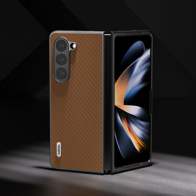 For Samsung Galaxy Z Fold6 ABEEL Carbon Fiber Texture Protective Phone Case