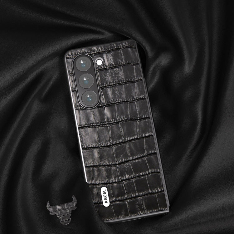 For Samsung Galaxy Z Fold6 ABEEL Crocodile Texture Genuine Leather Phone Case