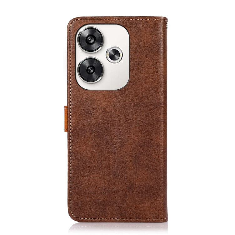 For Xiaomi Poco F6 / Redmi Turbo 3 KHAZNEH Cowhide Texture Flip Leather Phone Case