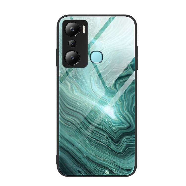 For vivo iQOO Z7 Marble Pattern Glass Protective Phone Case