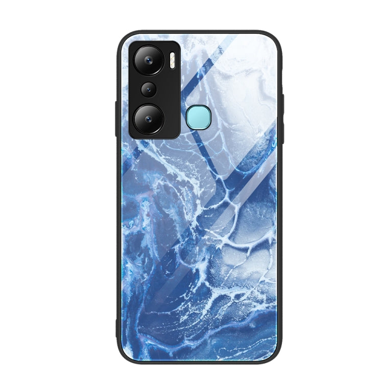 For vivo iQOO Z7 Marble Pattern Glass Protective Phone Case