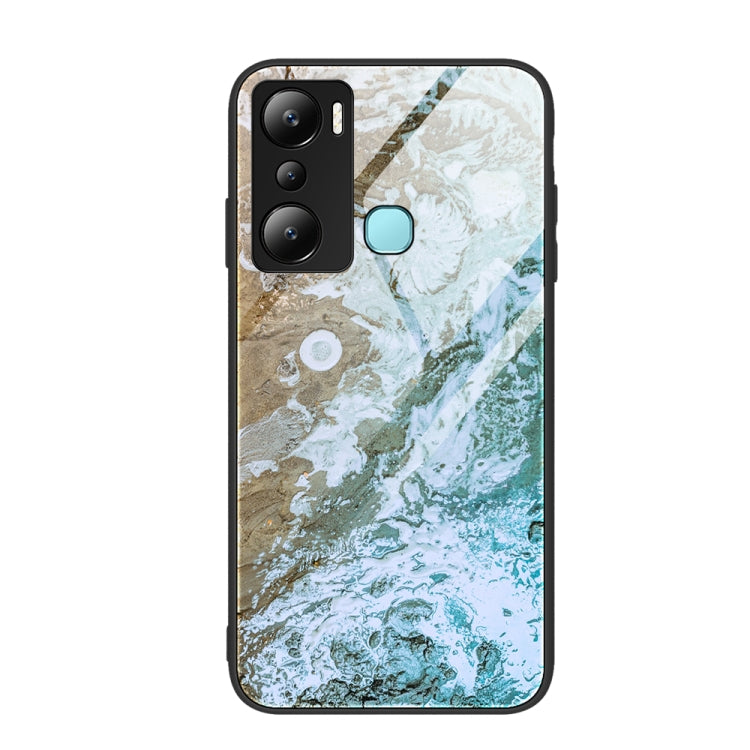For vivo iQOO Z7 Marble Pattern Glass Protective Phone Case