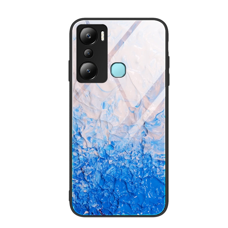 For vivo iQOO Z7 Marble Pattern Glass Protective Phone Case