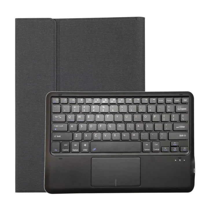 HK131C For iPad Pro 12.9 inch (2020 & 2018) 2 in 1 Detachable Seven-color Backlight Plastic Touch Bluetooth Keyboard + Fabric Texture PU Leather Tablet Case with Stand & Pen Slot