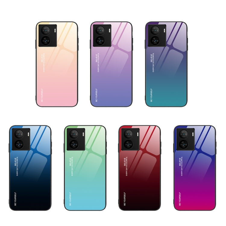 For vivo iQOO Z7 Gradient Color Glass Phone Case