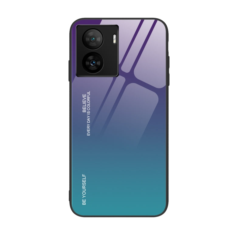 For vivo iQOO Z7 Gradient Color Glass Phone Case