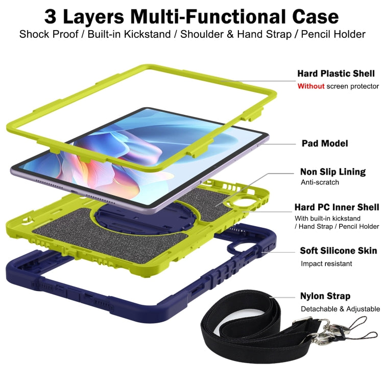 For Huawei MatePad 11.5 2023 360 Degree Rotation PC Contrast Silicone Tablet Case