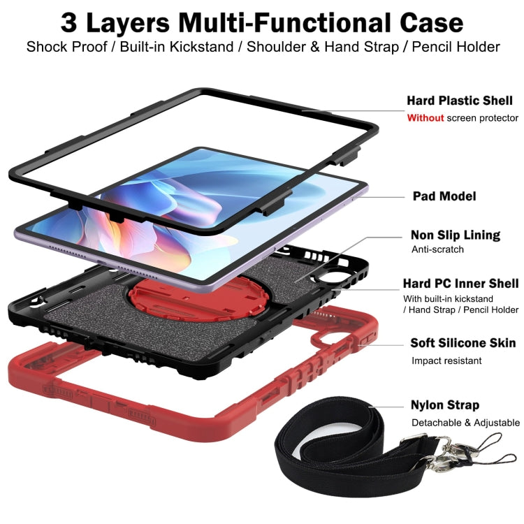 For Huawei MatePad 11.5 2023 360 Degree Rotation PC Contrast Silicone Tablet Case
