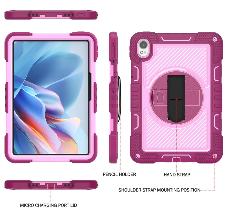 For Huawei MatePad 11.5 2023 360 Degree Rotation PC Contrast Silicone Tablet Case
