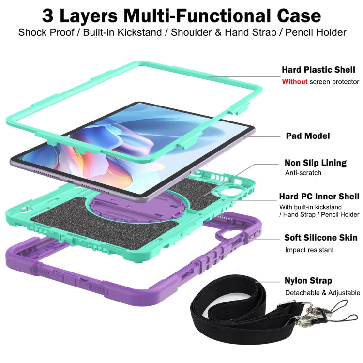 For Huawei MatePad 11.5 2023 360 Degree Rotation PC Contrast Silicone Tablet Case