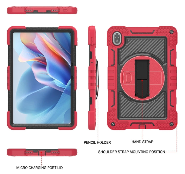 For Huawei MatePad SE 11 360 Degree Rotation PC Contrast Silicone Tablet Case