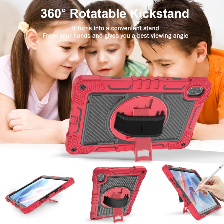 For Huawei MatePad SE 11 360 Degree Rotation PC Contrast Silicone Tablet Case
