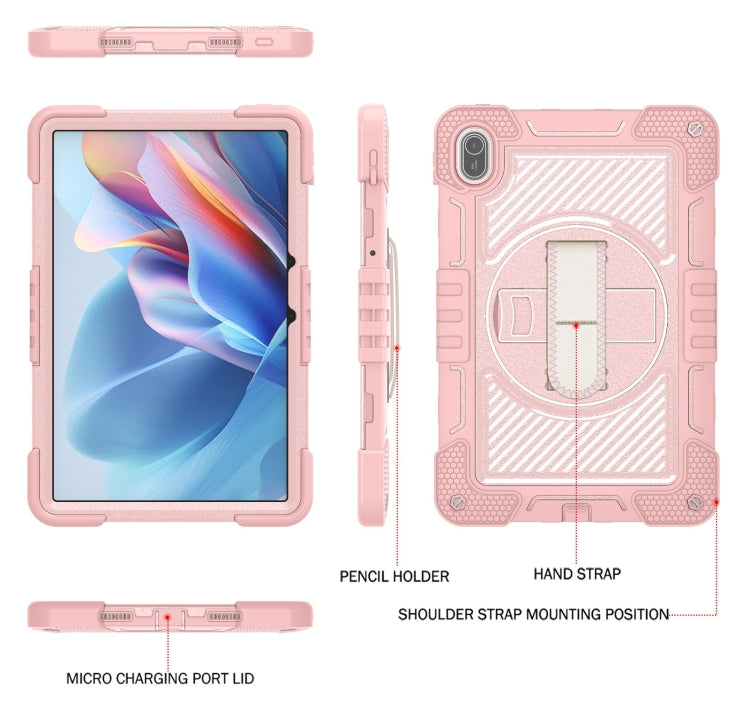For Huawei MatePad SE 11 360 Degree Rotation PC Contrast Silicone Tablet Case