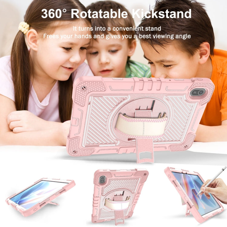 For Huawei MatePad SE 11 360 Degree Rotation PC Contrast Silicone Tablet Case