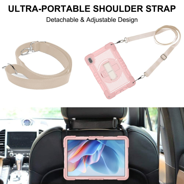 For Huawei MatePad SE 11 360 Degree Rotation PC Contrast Silicone Tablet Case