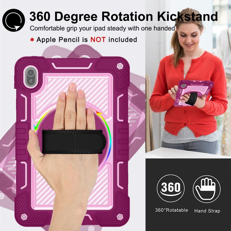 For Huawei MatePad SE 11 360 Degree Rotation PC Contrast Silicone Tablet Case
