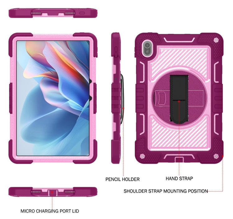 For Huawei MatePad SE 11 360 Degree Rotation PC Contrast Silicone Tablet Case