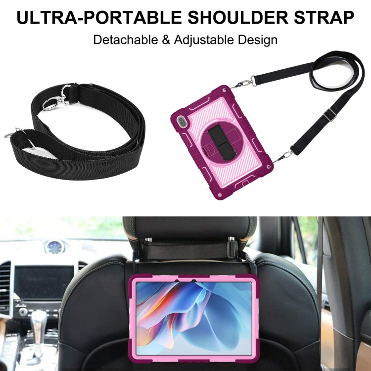For Huawei MatePad SE 11 360 Degree Rotation PC Contrast Silicone Tablet Case