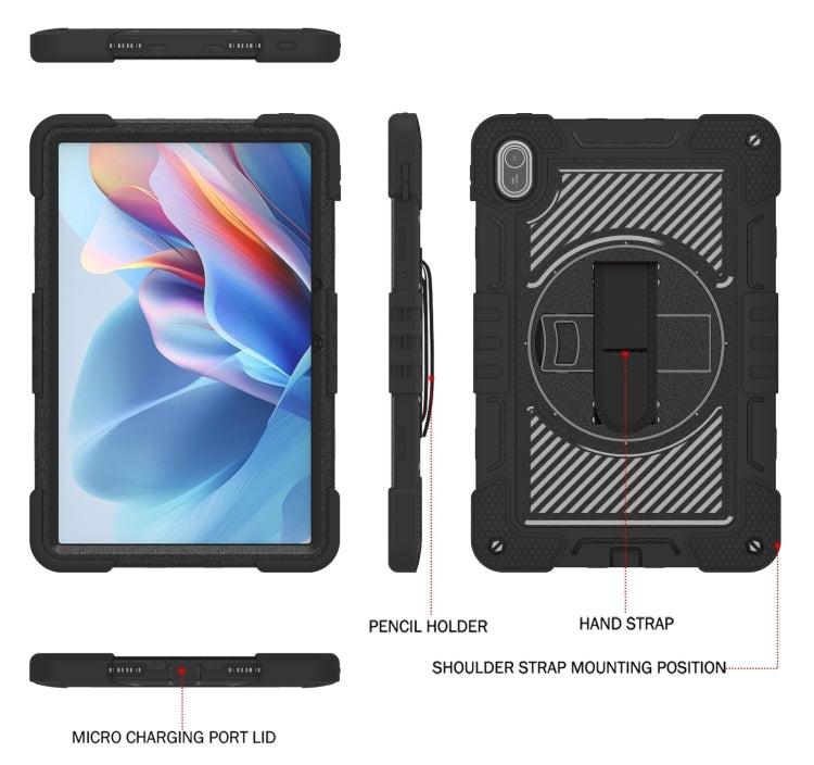 For Huawei MatePad SE 11 360 Degree Rotation PC Contrast Silicone Tablet Case