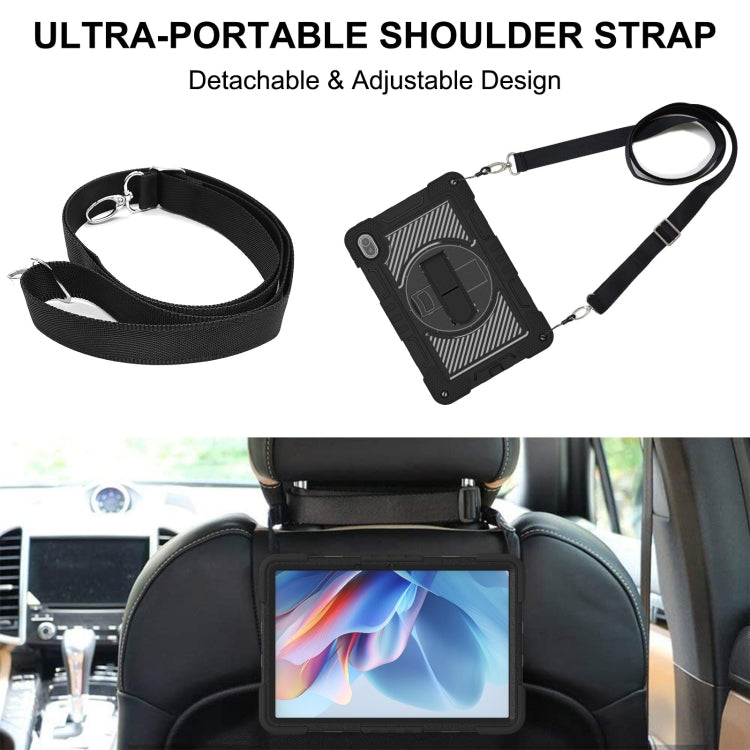 For Huawei MatePad SE 11 360 Degree Rotation PC Contrast Silicone Tablet Case