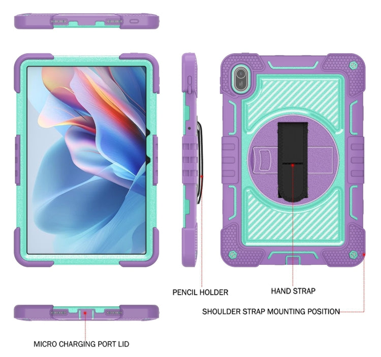 For Huawei MatePad SE 11 360 Degree Rotation PC Contrast Silicone Tablet Case