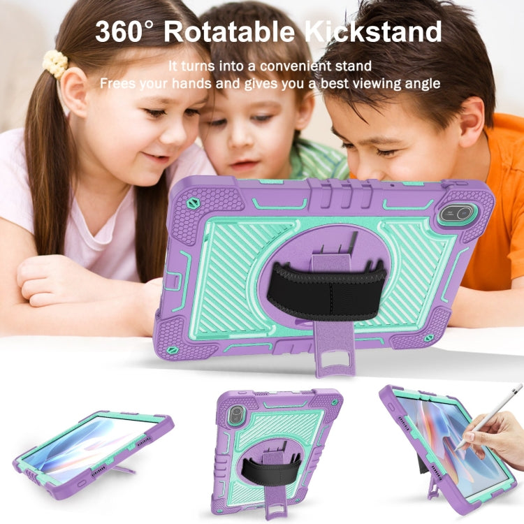 For Huawei MatePad SE 11 360 Degree Rotation PC Contrast Silicone Tablet Case