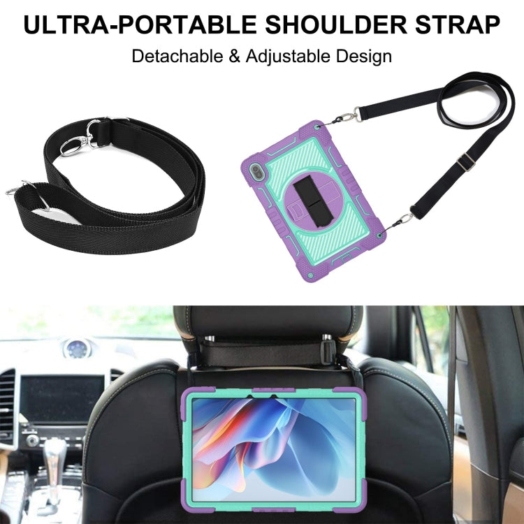 For Huawei MatePad SE 11 360 Degree Rotation PC Contrast Silicone Tablet Case