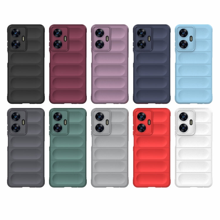 For Realme C55 4G Magic Shield TPU + Flannel Phone Case