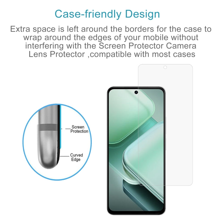 For vivo V40e 10pcs 0.26mm 9H 2.5D Tempered Glass Film