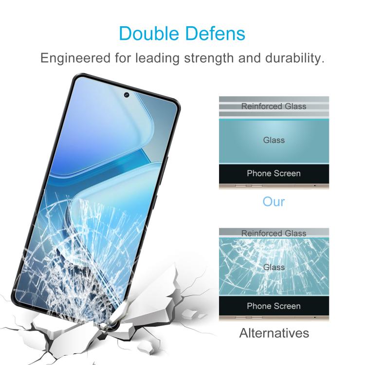 For vivo iQOO Z9 Turbo Endurance 10pcs 0.26mm 9H 2.5D Tempered Glass Film