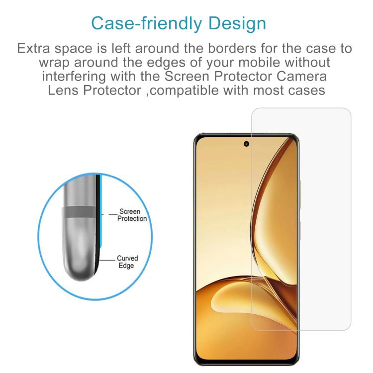 For Realme P3x / Narzo 80x 50pcs 0.26mm 9H 2.5D Tempered Glass Film