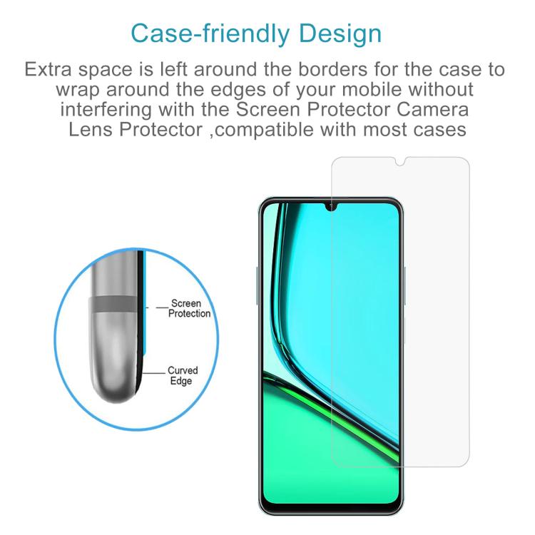 For Realme C51s 50pcs 0.26mm 9H 2.5D Tempered Glass Film