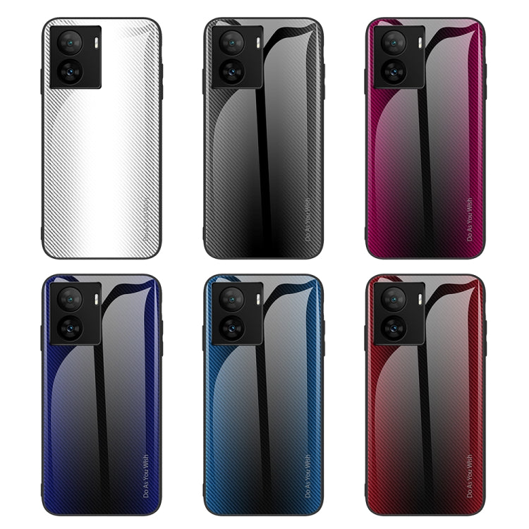 For vivo iQOO Z7 Texture Gradient Glass TPU Phone Case