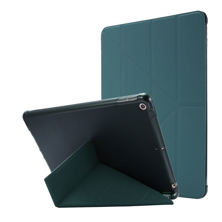 For iPad 10.2 2021 / 2020 / 2019 Airbag Deformation Horizontal Flip Leather Case with Holder & Pen Holder