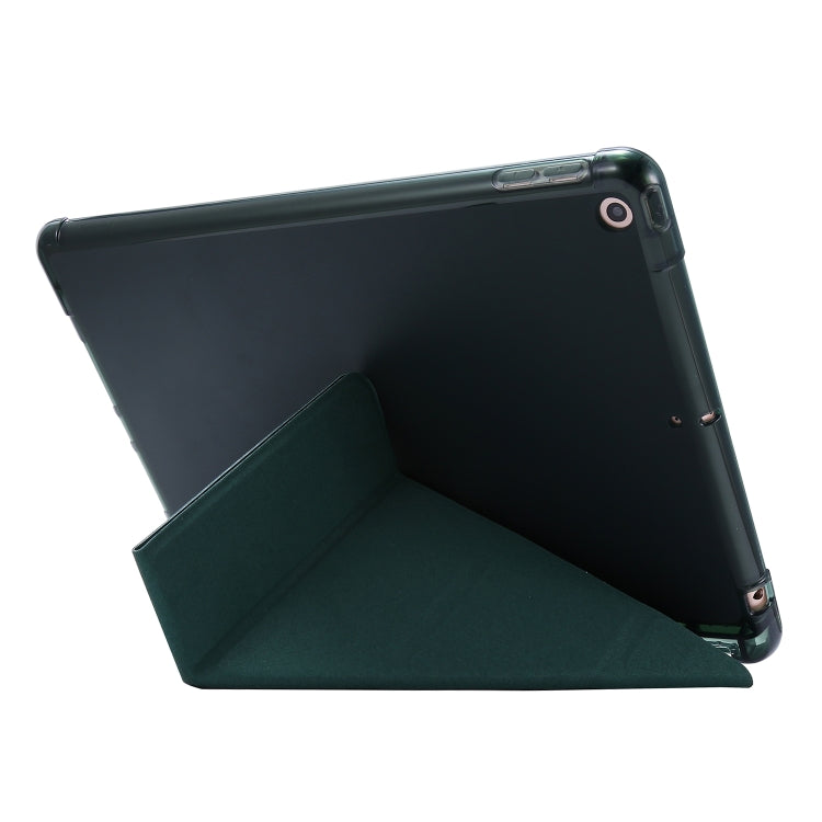 For iPad 10.2 2021 / 2020 / 2019 Airbag Deformation Horizontal Flip Leather Case with Holder & Pen Holder