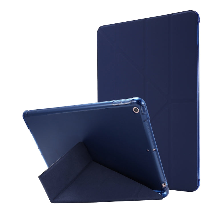 For iPad 10.2 2021 / 2020 / 2019 Airbag Deformation Horizontal Flip Leather Case with Holder & Pen Holder